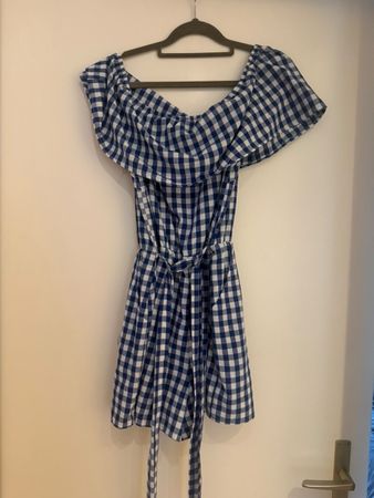 Jumpsuit Karomuster blau weiss Grösse M wie neu
