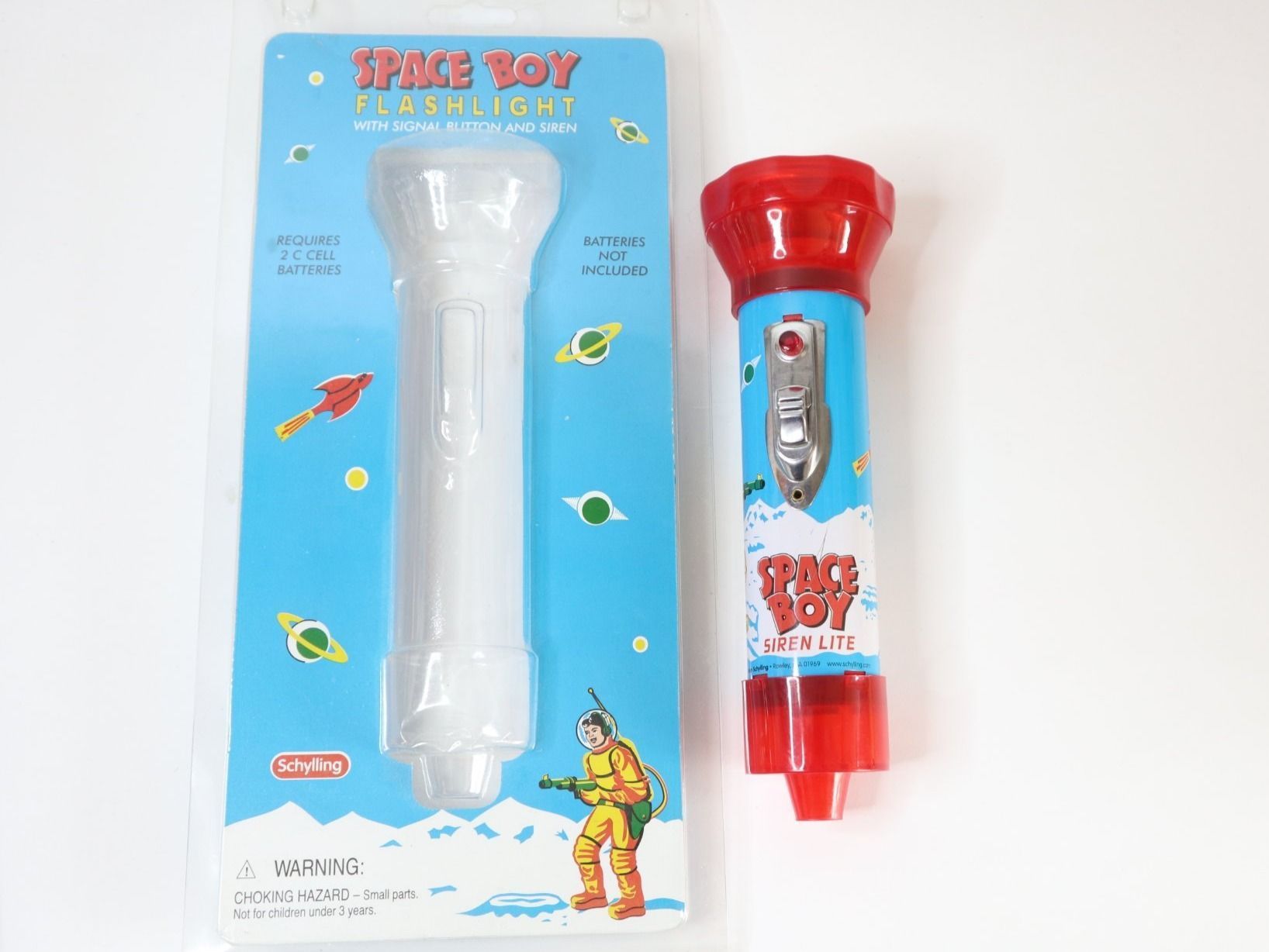 Giocattoli: Space Boy Taschenlampe mit Sirene Schylling 2003 – Nuovo (secondo la descrizione) da Eschenbach SG venduto da Astalavista 2
