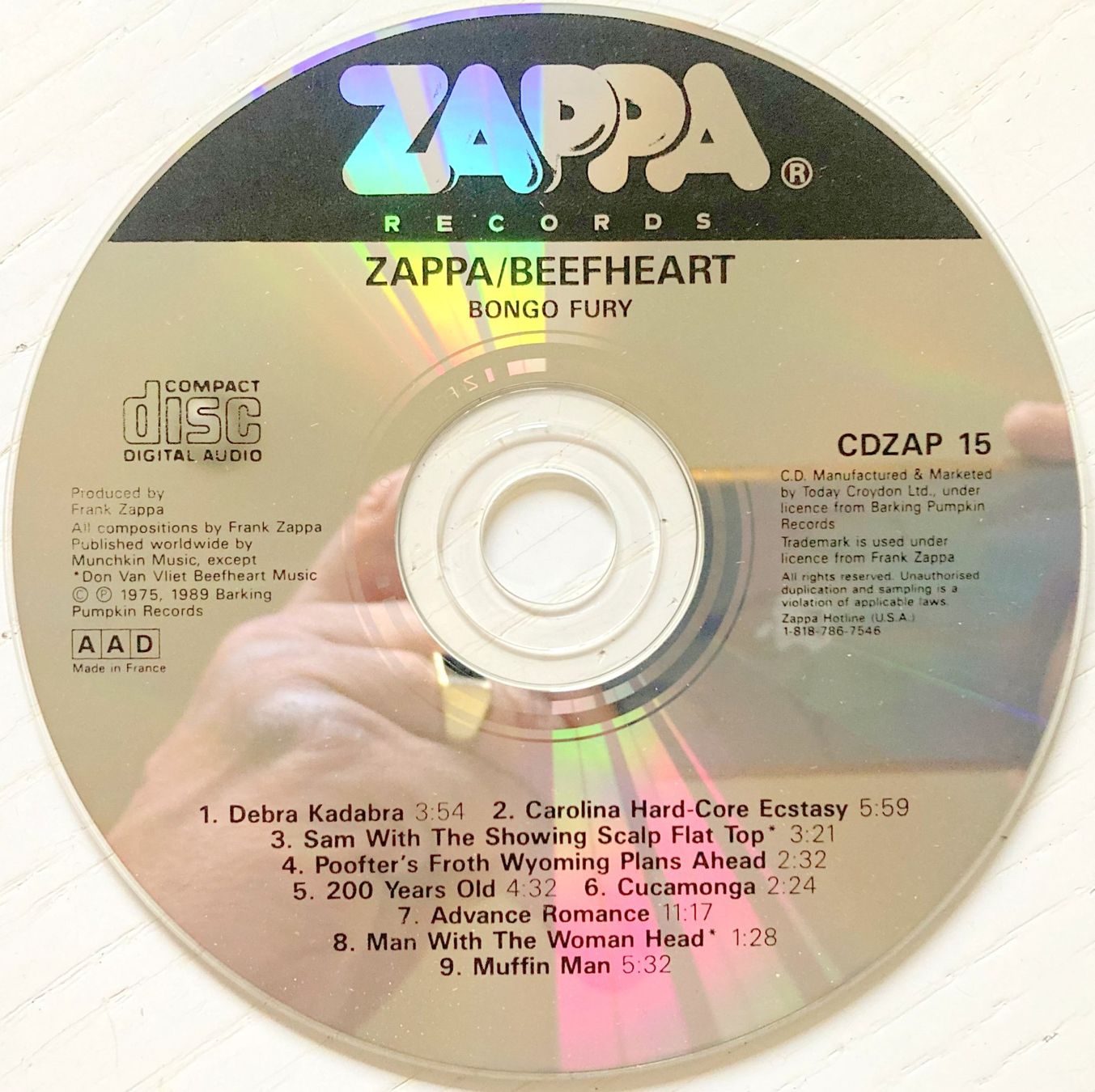 CD: ZAPPA / BEEFHEART - BONGO FURY – Usato da Bottens venduto da hotter-than-hell 2