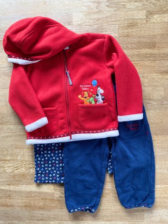 Warmes Kleiderset, Jacke + 2 Hosen, Grösse 80