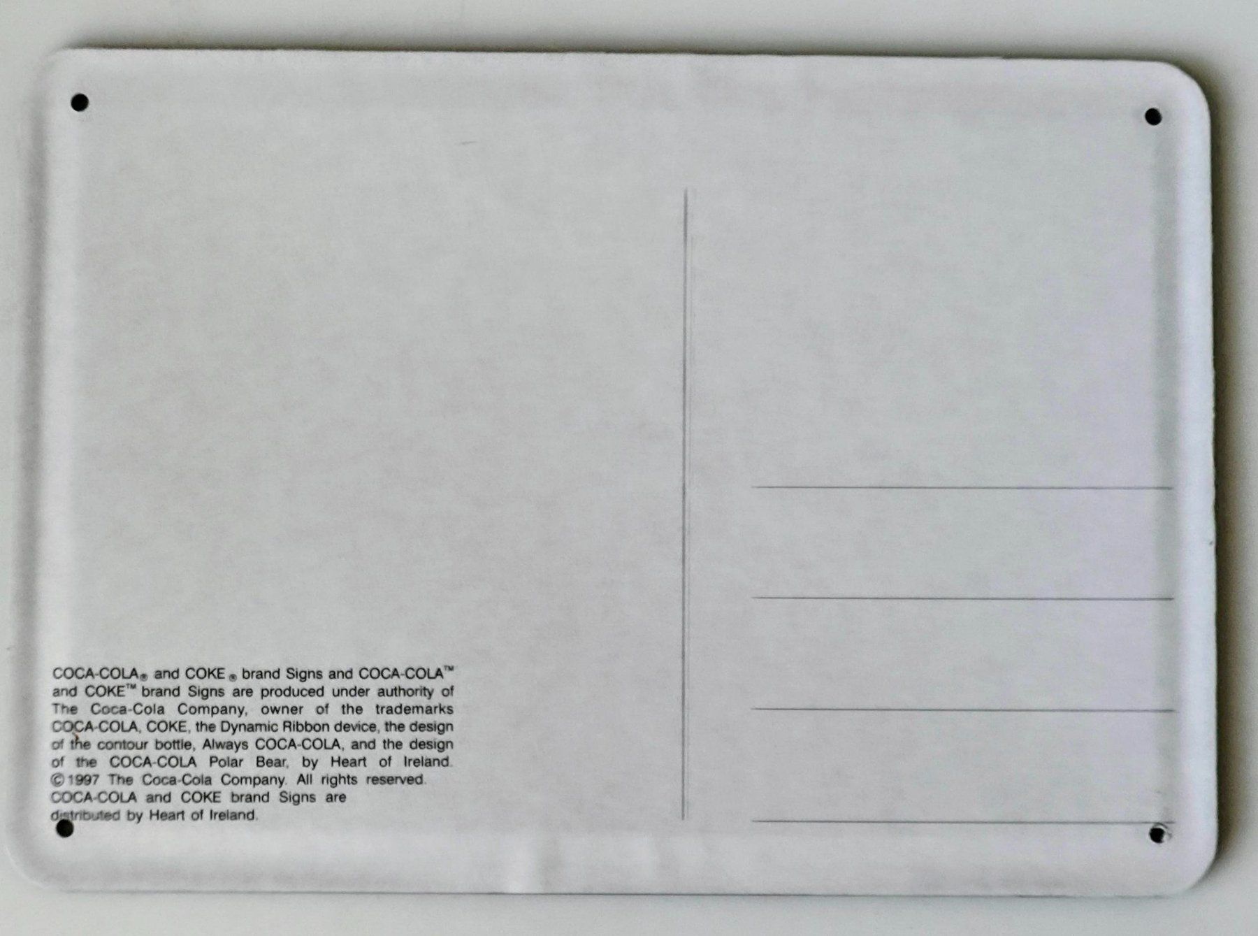 Cartoline postali: Coca-Cola Blechpostkarte (04) – Usato da Pfäffikon ZH venduto da Colacity 1