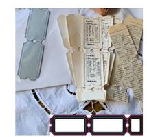 Neues Stanzschablonenset Tickets / Label