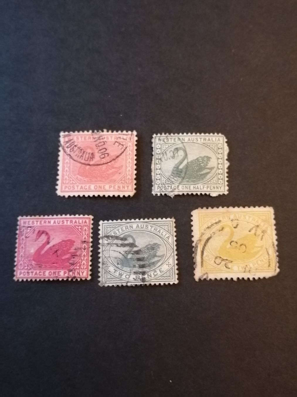 Alle Briefmarken: 5mal Western Australia  – Gebraucht aus Happerswil von tschergi
