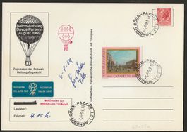 Flugpost Ballon 1969 Davos Parsenn Sondrio Italien Kat 25.-