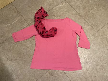 Rosa Bluse/Shirt, Gr. 44-46, oversize, 100% Baumwolle, neu