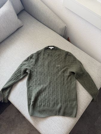 Pull laine Lacoste original Kaki taille M