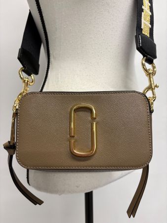 Marc Jacobs Snapshot Umhängetasche beige/gold Leder Tasche