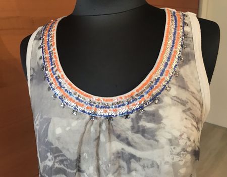 Edles Top von Oui / vorne Seide hinten Viscose /  Gr. 40