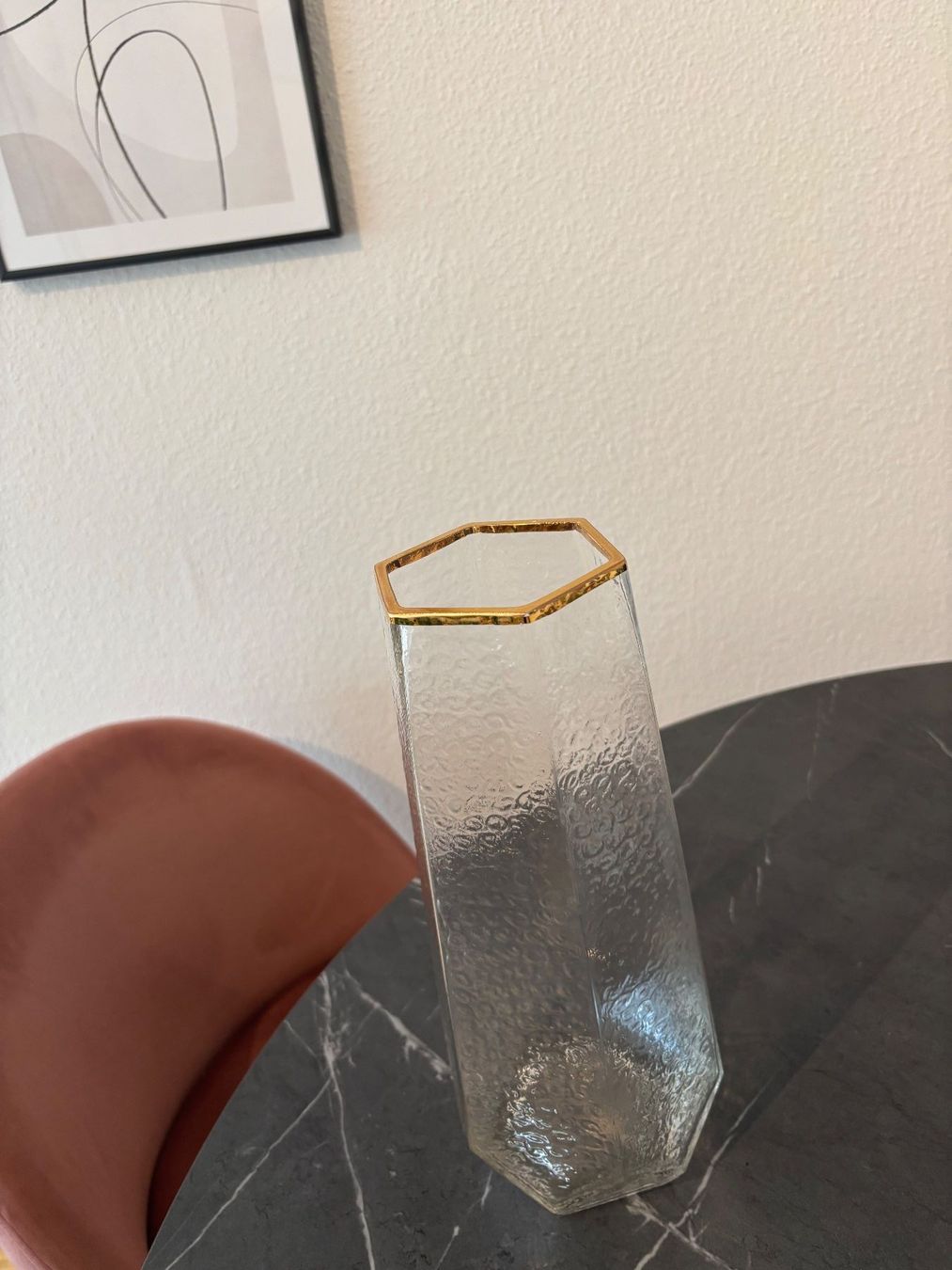 Glasvase Mit Goldrand