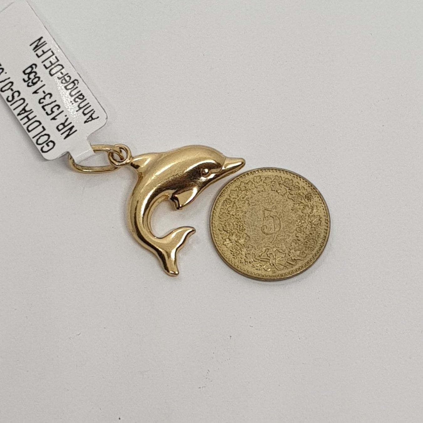 Ciondoli: Echt 18K Gold - Delfin Anhänger – Usato da Luzern venduto da Goldhaus-Luzern 3