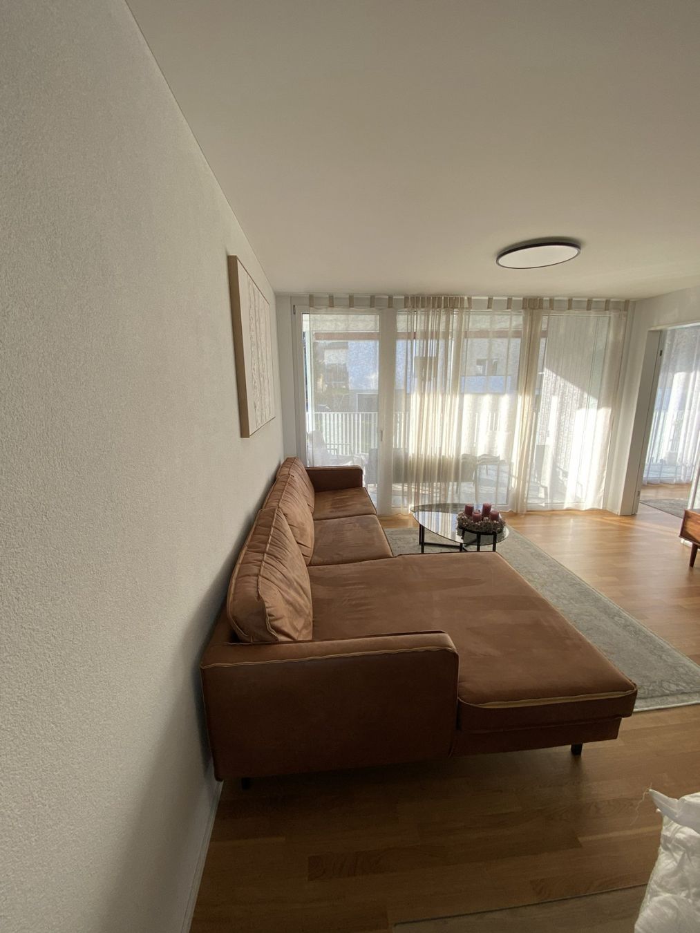 Divani: Ecksofa rechts Recycling-Leder cognac – Usato da Oberuzwil venduto da Avogiu93 2