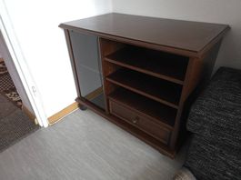 TV-Kommode / HiFi-Schrank mit Glastür und Schublade