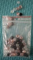 Basteln: Viele Perlen, rosa, schwarz, transparent!