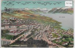 Lac Leman - Lausanne-Ouchy - Panorama - Litho