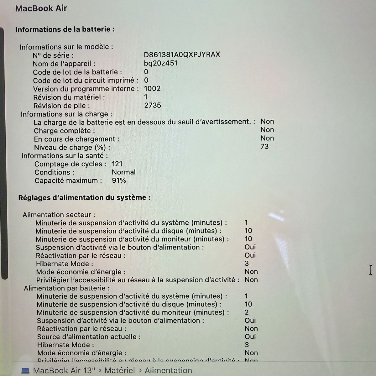 Apple Portables: MacBook Air M1 16GB 512SSD – D'occasion à Saillon par Roduitpa 8