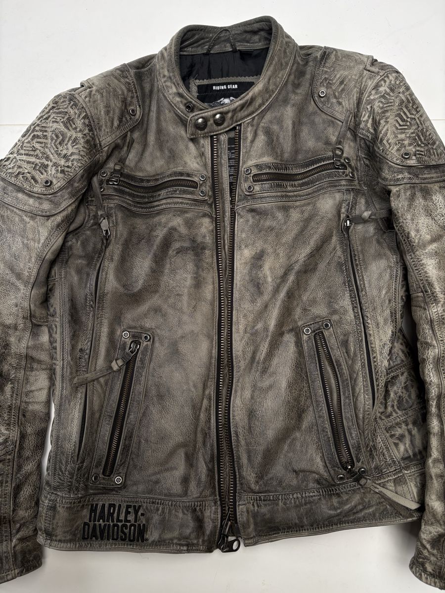 Harley-Davidson Giacche: Harley Davidson Lederjacke Grau M – Nuovo (secondo la descrizione) da Emmenbrücke venduto da Tomssen