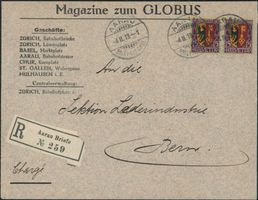 1918 - Pro Juventute - R Brief - MeF - Aarau AGS
