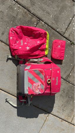 Ergobag Ranzen Pink Sterne 1.-4. Klasse🦄 nur 780 Gramm