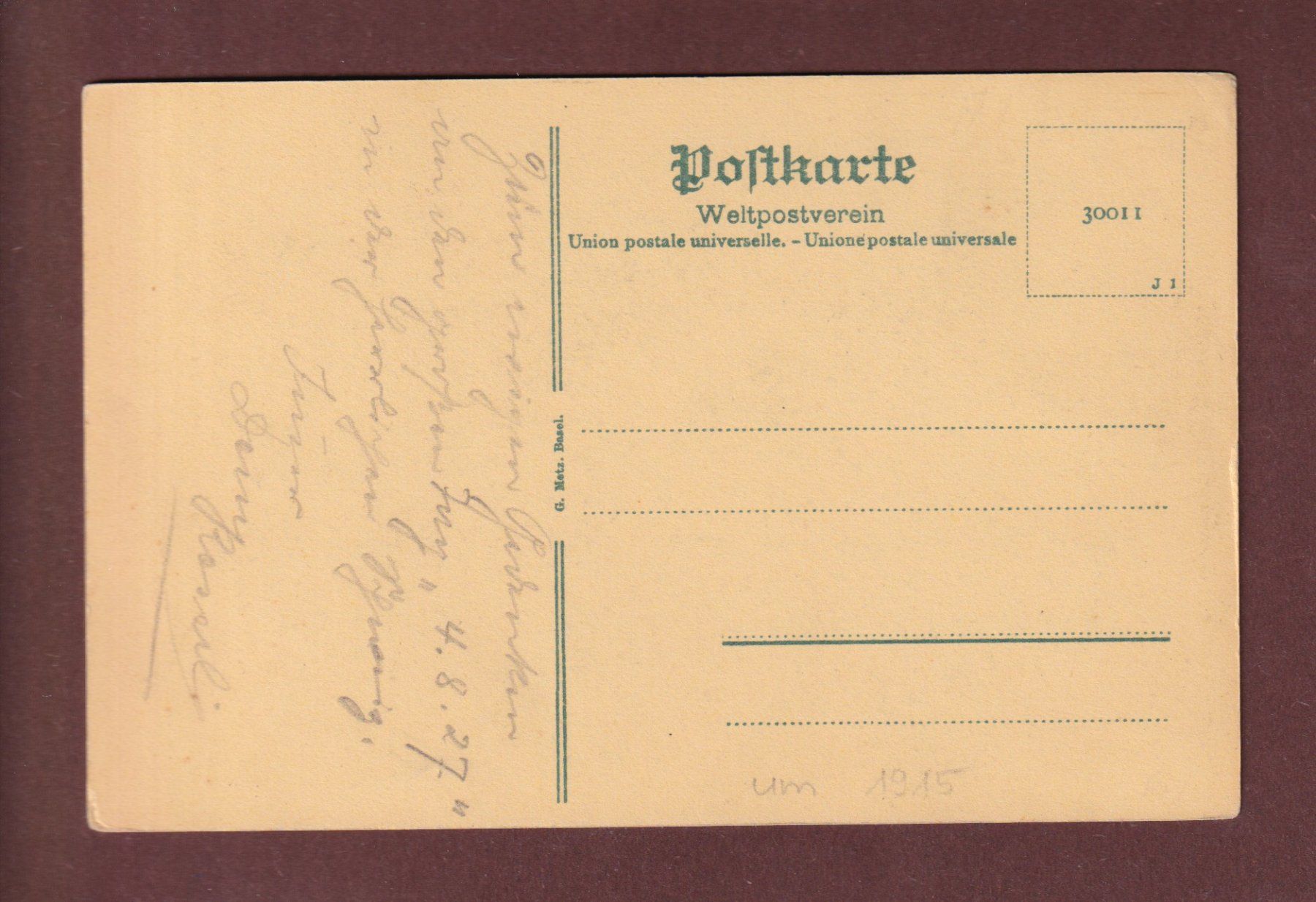 Ansichtskarten: MEGLISALP - Kirche - 1927 – Gebraucht aus Pully von nicecards-shop 1