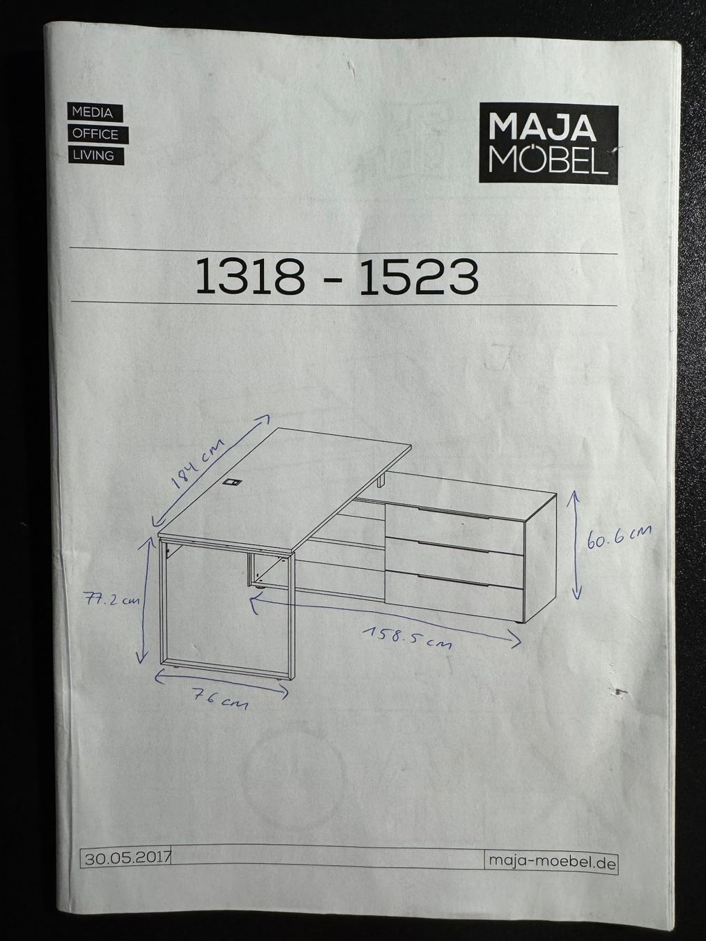 Bureaux: Maja Möbel - moderner Schreibtisch mit Container – D'occasion à Pfäffikon ZH par rkuendig01 7
