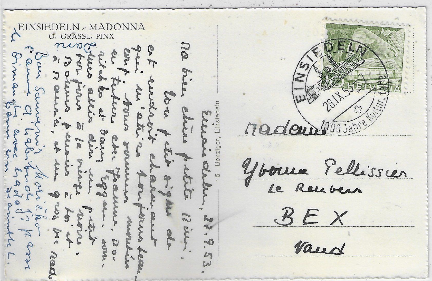 Cartoline postali: Einsiedeln - Madonna – Usato da Ettingen venduto da Kartenplanet 1