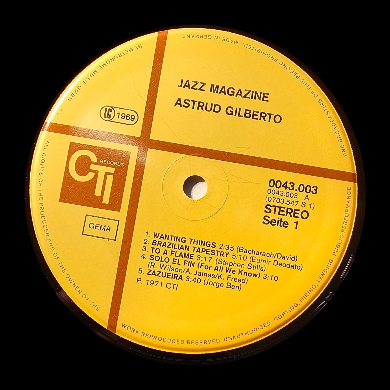 Vinyles: Astrud Gilberto - Jazz Magazine – D'occasion à Wahlen b. Laufen par Cg10 3