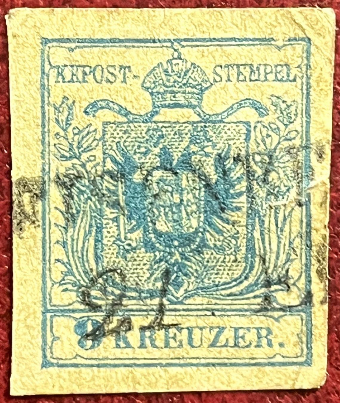Tutti i francobolli: 1850 ? Kaiserlicher Poststempel 8 Kreuzer, – Usato da Chiasso venduto da AzenYa