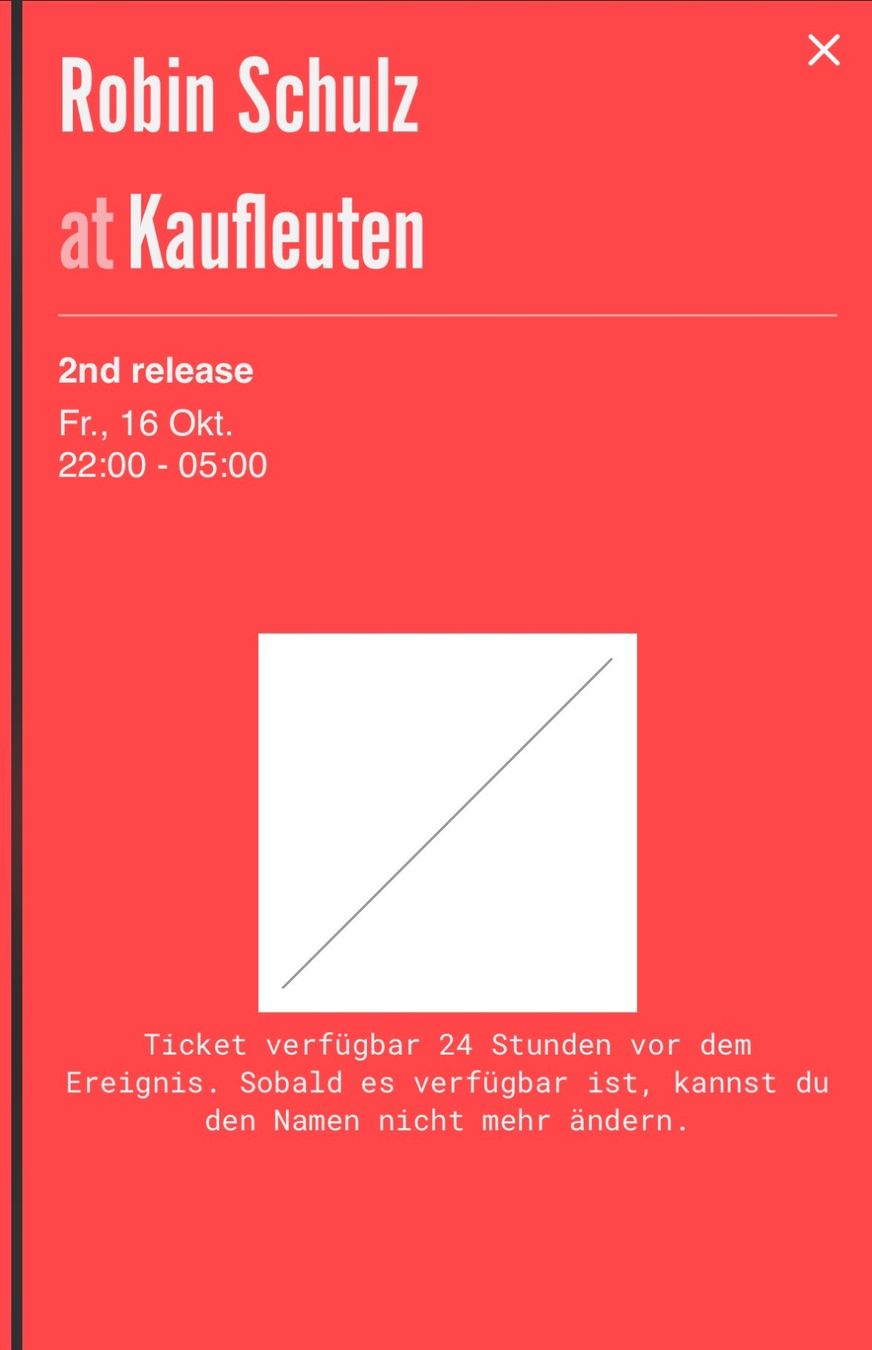 Billets: Robin Schulz Kaufleuten 16.10 – Neuf avec emballage d'origine à Chur par lal_sv2f 1