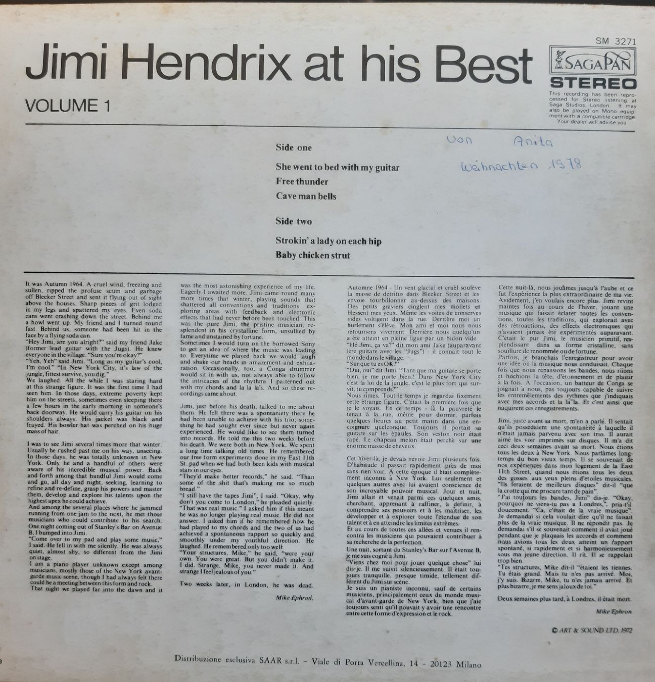 Dischi in vinile: JIMI HENDRIX: AT his Best – Usato da Frick venduto da kyb_yq8h 1
