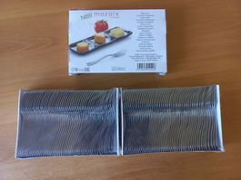3 x 100 Stück Plastiklöffeli, silber, 9,5cm, 1 Box möglich