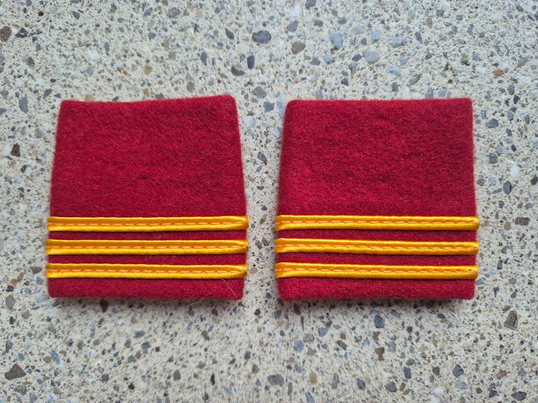 Schweizer Armee Placchette & Badge: Gradabzeichen Patten Set Hauptmann Artillerie  – Nuovo e nell'imballaggio originale da Riedholz venduto da fr_sIruP