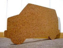 Pinnwand Memo Board Brett Kork Holz Motiv Mini-Van Klein-Bus