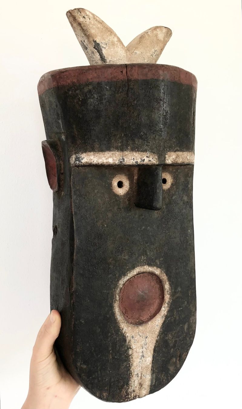 Skulpturen & Statuen: XXL ausdrucksstarke alte Toma Maske Guinea H 50 cm – Gebraucht aus Rüthi (Rheintal) von Kunsthaus777 5