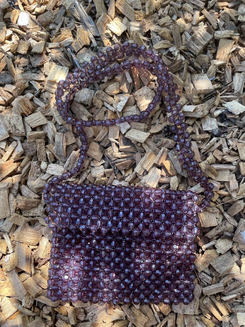 Sacs: Studio Seven Perlen Tasche Aubergine - Handmade – Neuf avec emballage d'origine à Zell ZH par arizona8