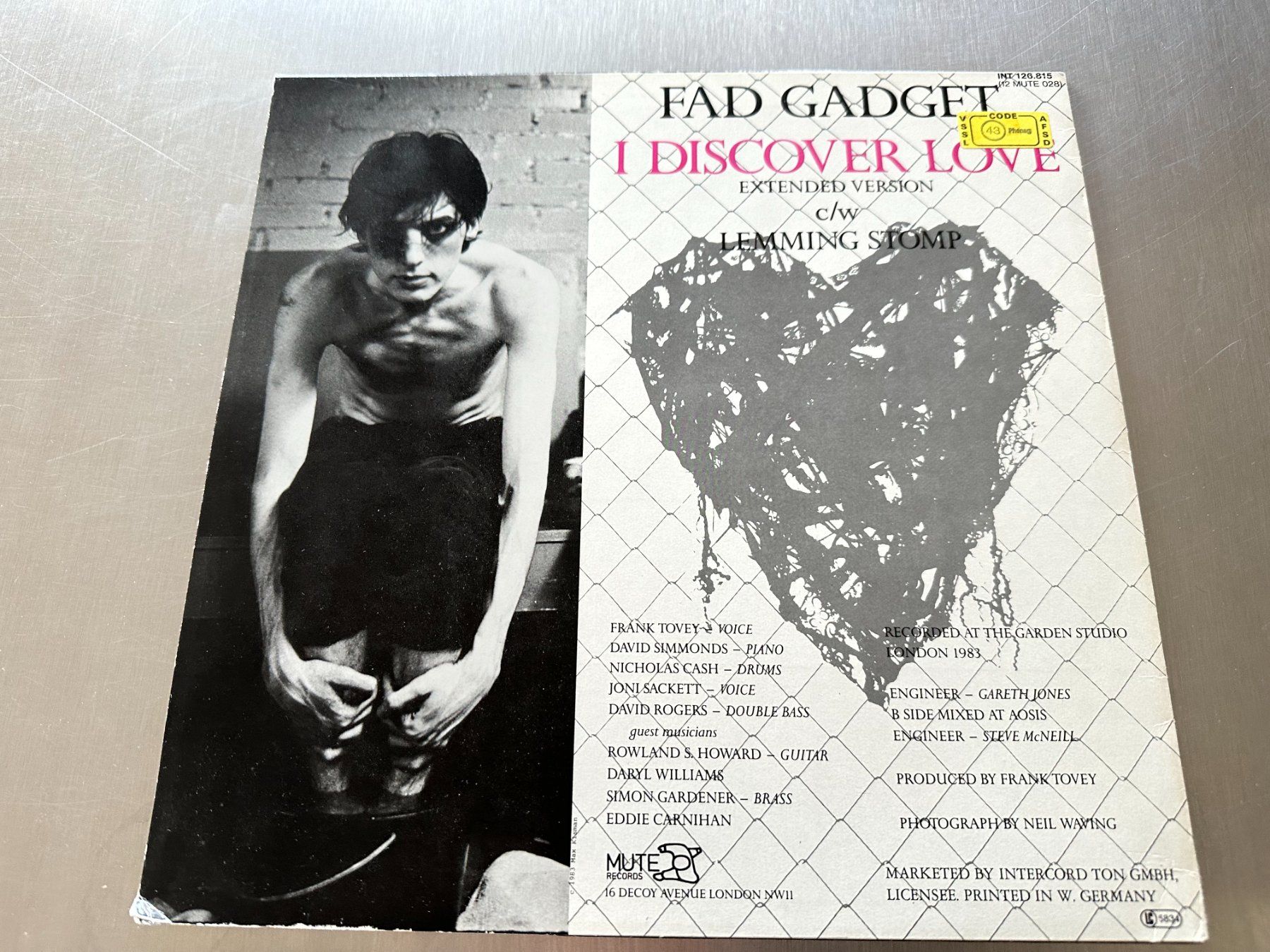 Schallplatten: FAD GADGET 12 I DISCOVER LOVE ( EXTENDED VERSION ) – Gebraucht aus Sion von jaipur1401 1
