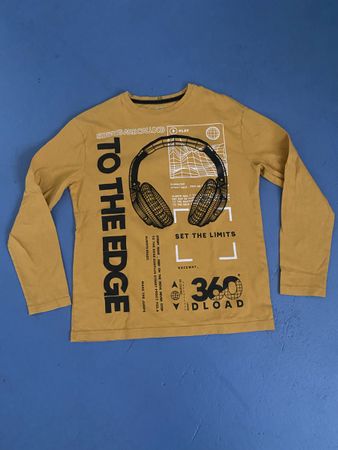 dünner Pullover, senfgelb, Gr. 158
