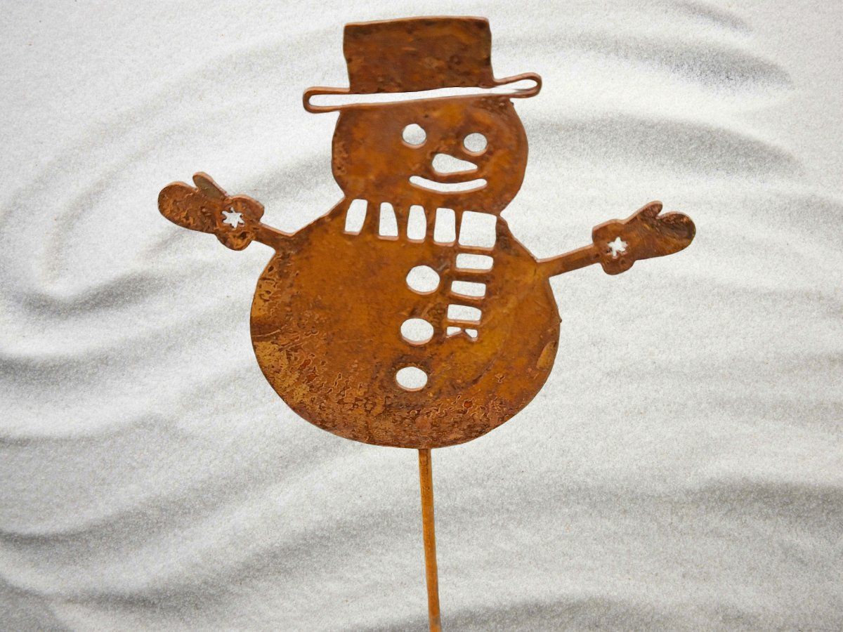 Tutte le decorazioni: Schneemann Rost 35cm – Nuovo e nell'imballaggio originale da Matzendorf venduto da Gartendeko-Shop