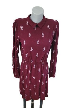 Gemustertes Kleid von H&M Gr. 36 weinrot