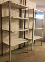 2 Metall Regale Gestelle Tablare 181 x 90 x 50 cm