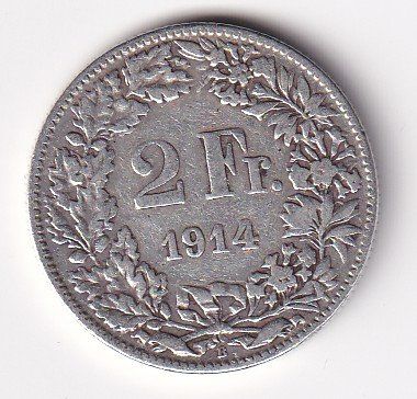 Tutti le monete: 2 Franken 1914 rar – Usato da Neuchâtel venduto da karlpierrino