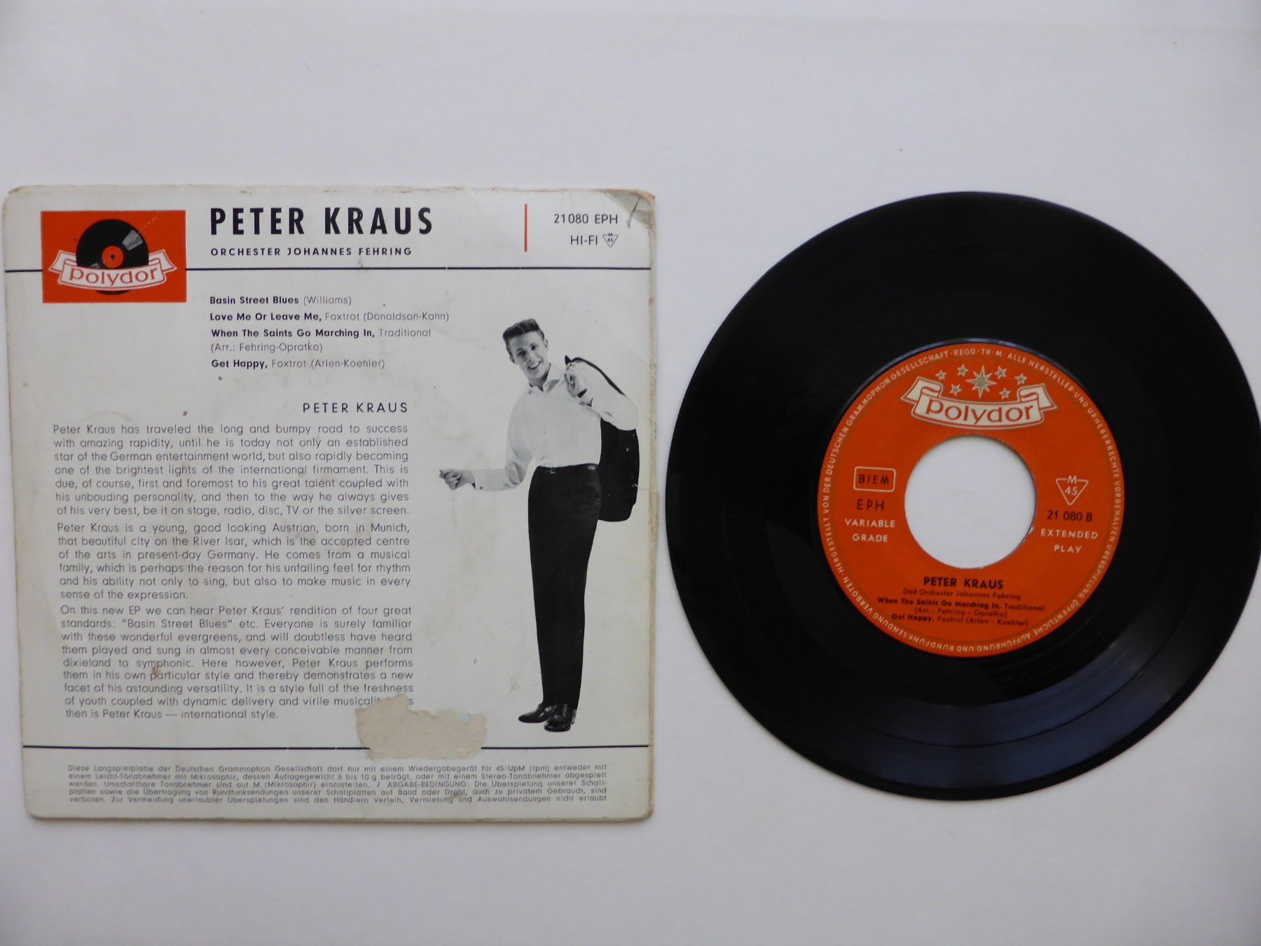 Dischi in vinile: VINYL SINGLE   EP  PETER KRAUS – Usato da Küssnacht am Rigi venduto da Mondkinder 1