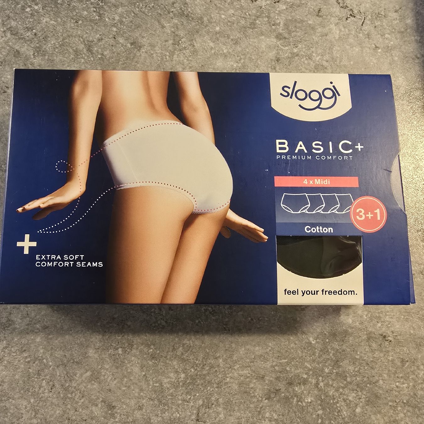Sloggi Sonstige Unterwäsche: Sloggi Basic+, 4'er Pack, Midi, Gr. 38, schwarz – Neu und originalverpackt aus Boswil von Mistery79090