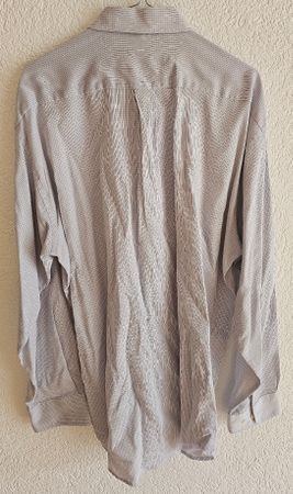 Chemise Gino Rizzi Roma T 42 grise à rayures fines neuve