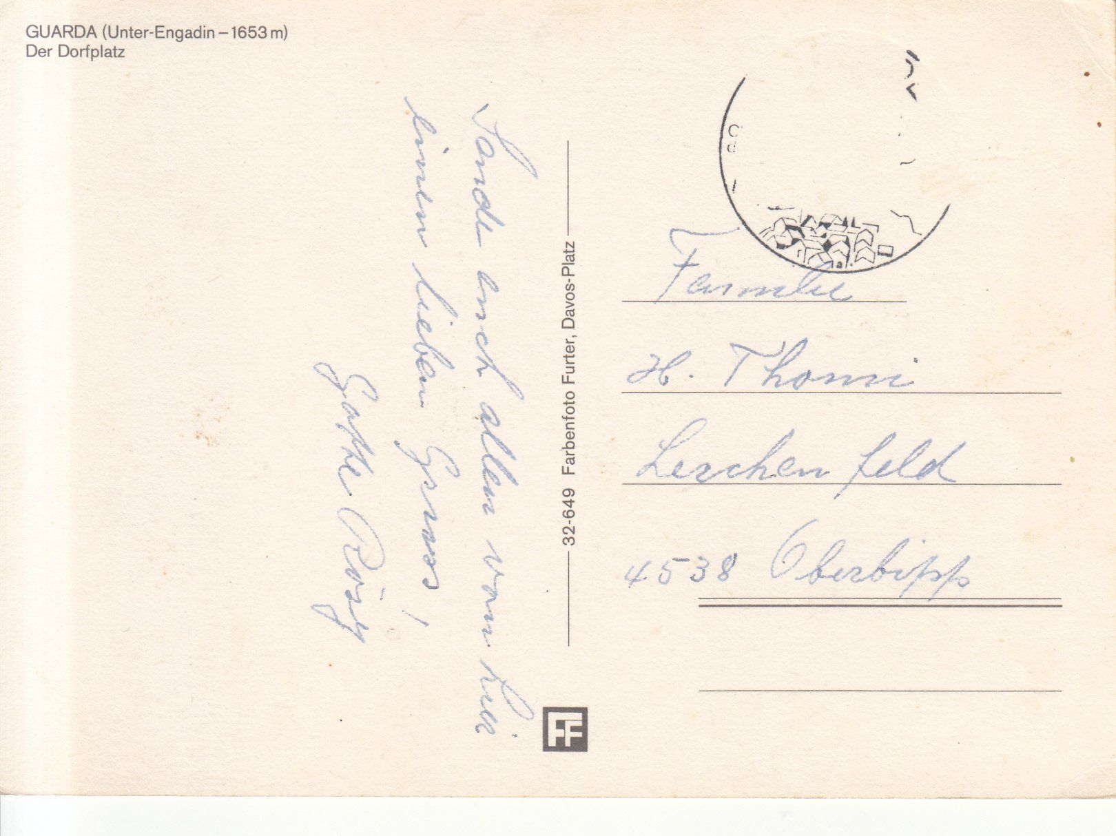 Cartoline postali: Guarda ca. 1970 – Usato da Bürglen TG venduto da StampGraf 1