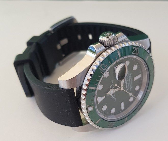 Bracelets: Rubber Strap Kautschuk Armband 22 mm schwarz 8583 – Neuf avec emballage d'origine à Leipzig par rheingold_watches 4