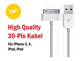 Ladekabel Kabel 30-Pin – kompatibel iPhone 3, 4, iPad, iPod