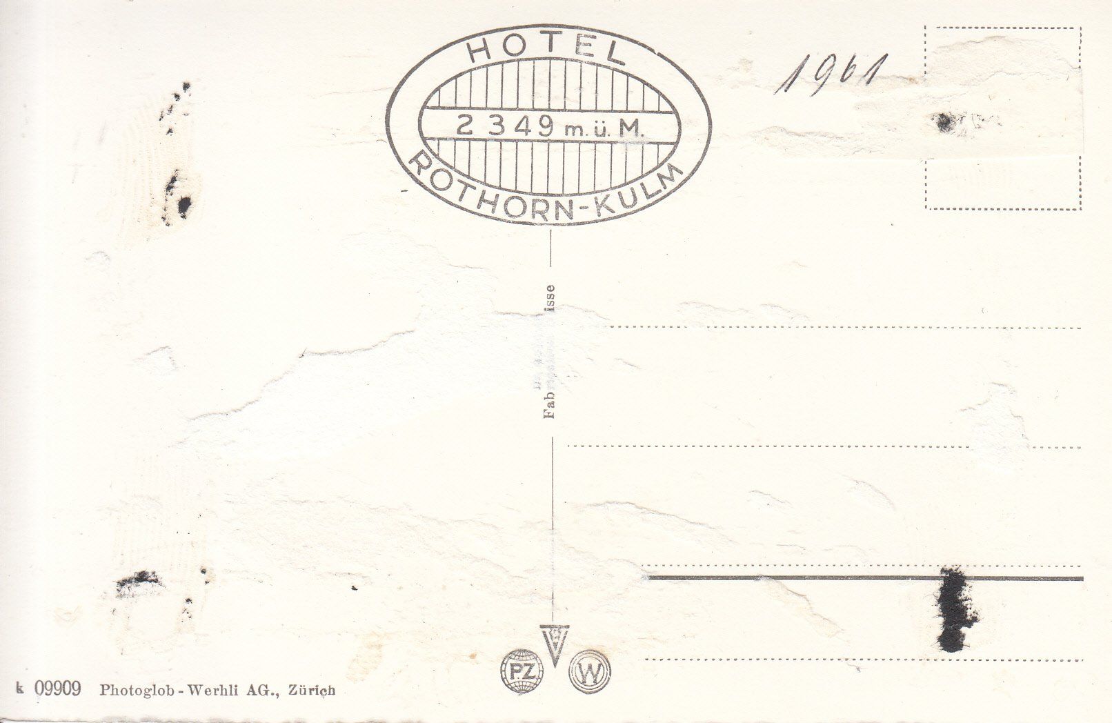 Ansichtskarten: Brienzer Rothorn 1961 – Gebraucht aus Bürglen TG von StampGraf 1