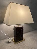 Table lamp ceramic brass vintage 70s 🤎 Tischlampe Keramik