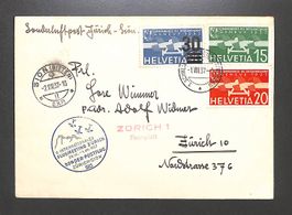 1937 Flugpost F16-F17 + F23. Sonderpostflug ZÜRICH - SION