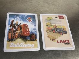 Deutz & Lanz Bulldog - 2 Blechschilder - Top Zustand!